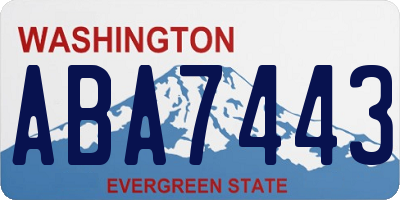 WA license plate ABA7443