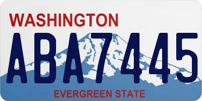 WA license plate ABA7445