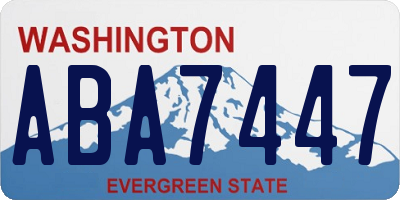 WA license plate ABA7447