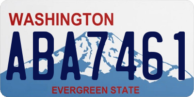 WA license plate ABA7461