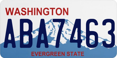 WA license plate ABA7463