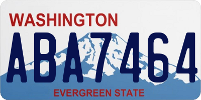WA license plate ABA7464