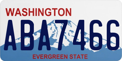 WA license plate ABA7466