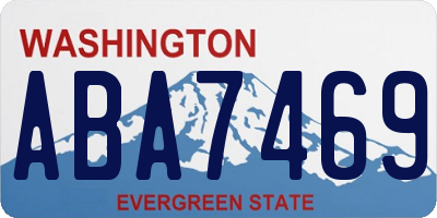 WA license plate ABA7469