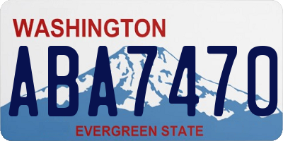WA license plate ABA7470