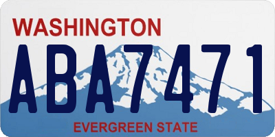 WA license plate ABA7471