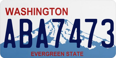 WA license plate ABA7473