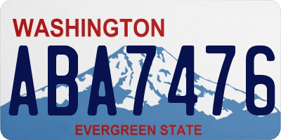 WA license plate ABA7476