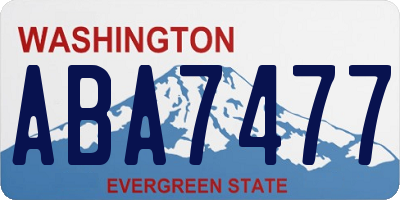 WA license plate ABA7477