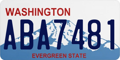 WA license plate ABA7481