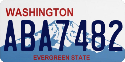 WA license plate ABA7482