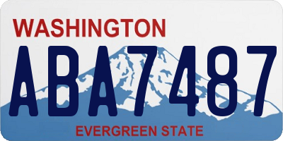 WA license plate ABA7487