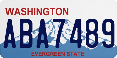 WA license plate ABA7489
