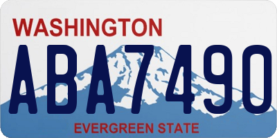 WA license plate ABA7490