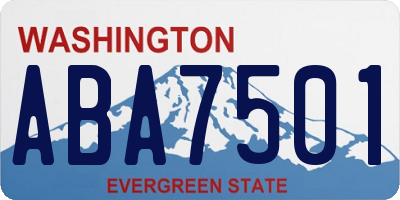 WA license plate ABA7501