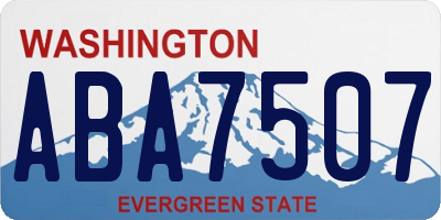 WA license plate ABA7507