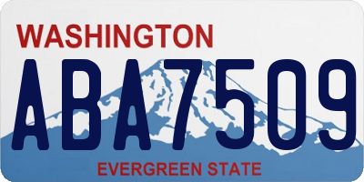 WA license plate ABA7509