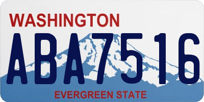 WA license plate ABA7516