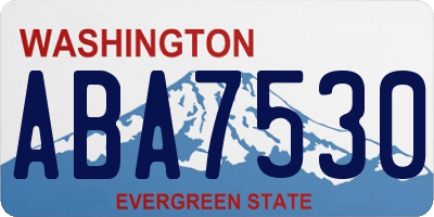 WA license plate ABA7530