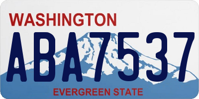 WA license plate ABA7537