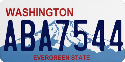 WA license plate ABA7544