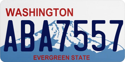 WA license plate ABA7557