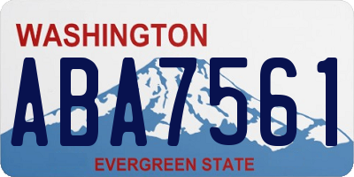 WA license plate ABA7561