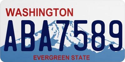 WA license plate ABA7589