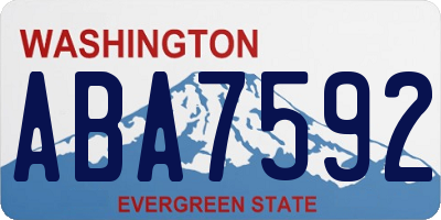 WA license plate ABA7592