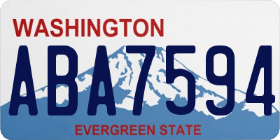 WA license plate ABA7594