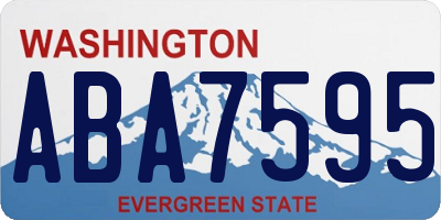 WA license plate ABA7595