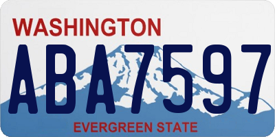 WA license plate ABA7597