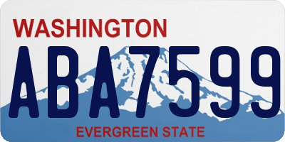 WA license plate ABA7599
