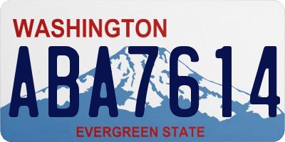 WA license plate ABA7614