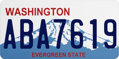 WA license plate ABA7619
