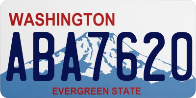 WA license plate ABA7620