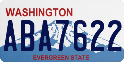 WA license plate ABA7622