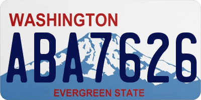 WA license plate ABA7626