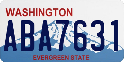 WA license plate ABA7631