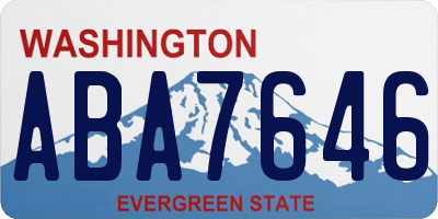 WA license plate ABA7646