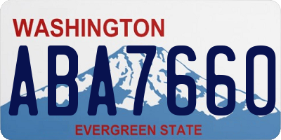 WA license plate ABA7660