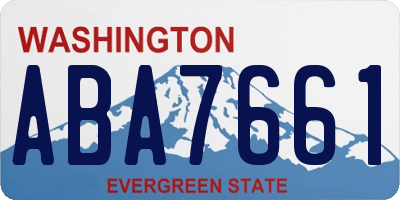 WA license plate ABA7661