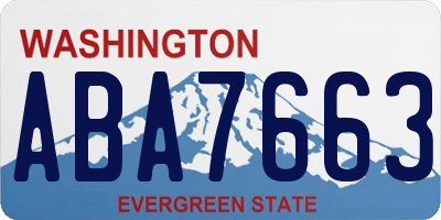 WA license plate ABA7663