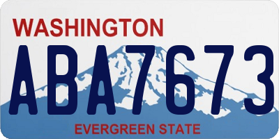 WA license plate ABA7673