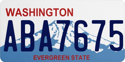 WA license plate ABA7675