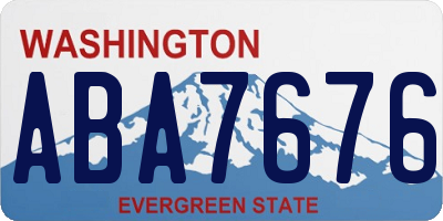 WA license plate ABA7676