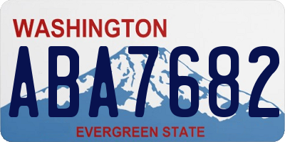 WA license plate ABA7682