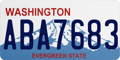 WA license plate ABA7683