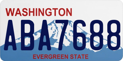 WA license plate ABA7688
