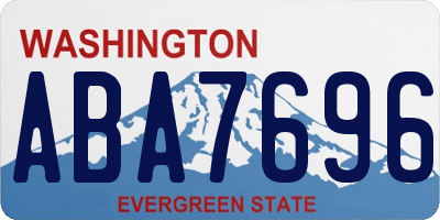 WA license plate ABA7696